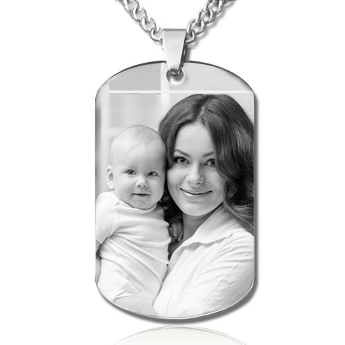 Collier de photo personnalisé Titanium acier